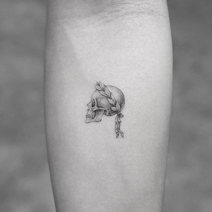 Little Skull Tattoo by mr.k_tattoo