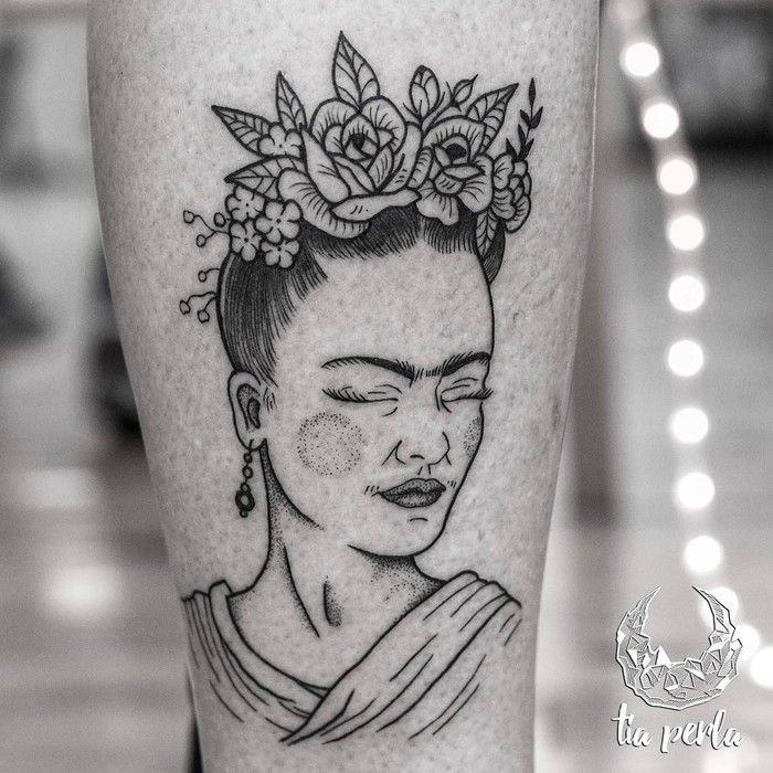 Frida Kahlo Tattoo by tiaperla_tattoo