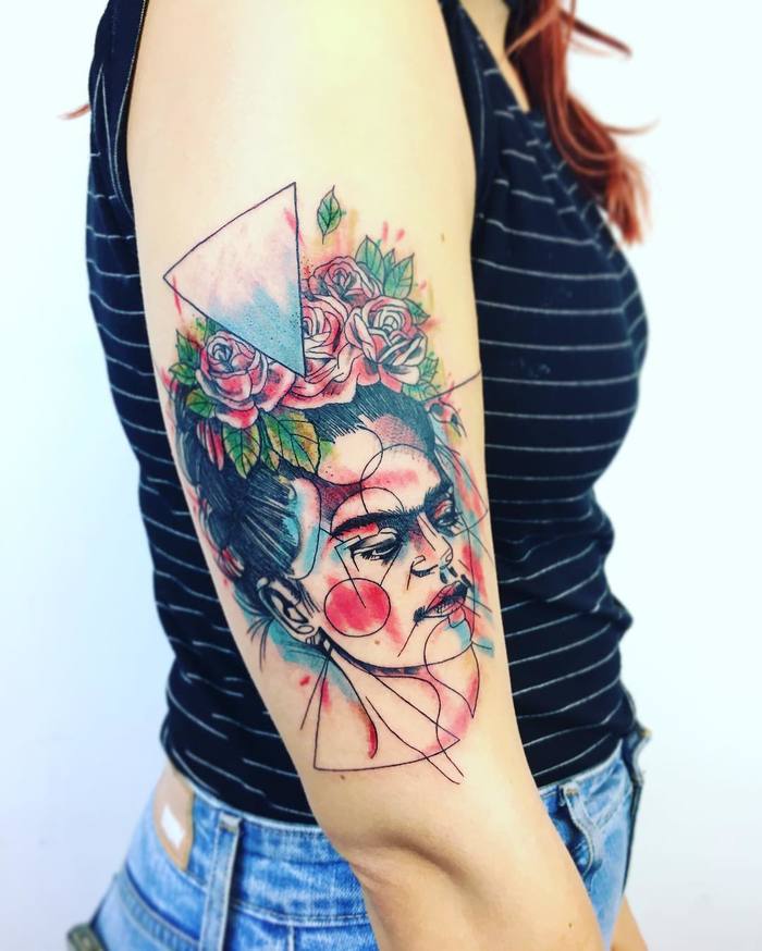 Frida Kahlo Tattoo by susboom_tattoo