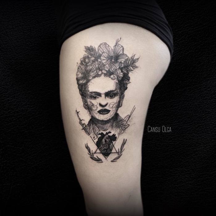 Frida Kahlo Tattoo by cansuolga