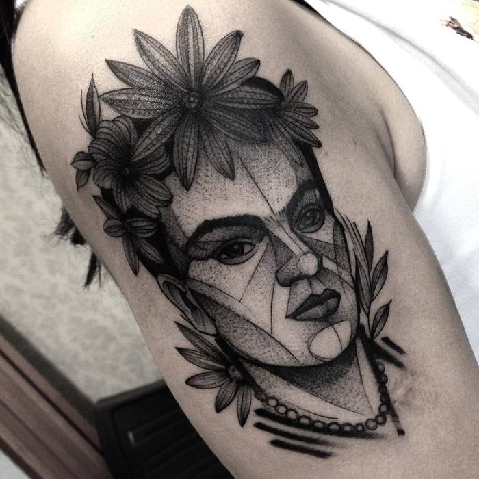 Frida Kahlo Tattoo by junnionunes