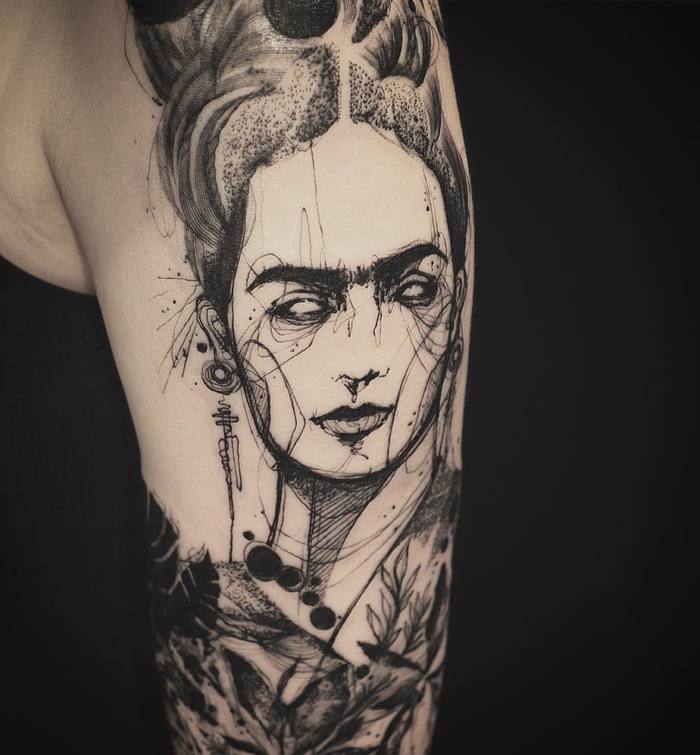 Frida Kahlo Tattoo by tattooer_nadi