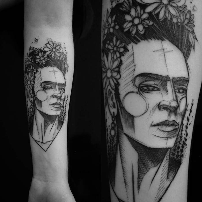 Frida Kahlo Tattoo by ricardodamaiatattoo