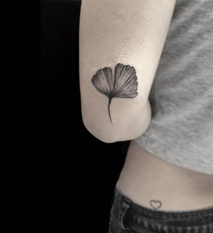 Ginkgo Leaf Tattoo by stellatxttoo