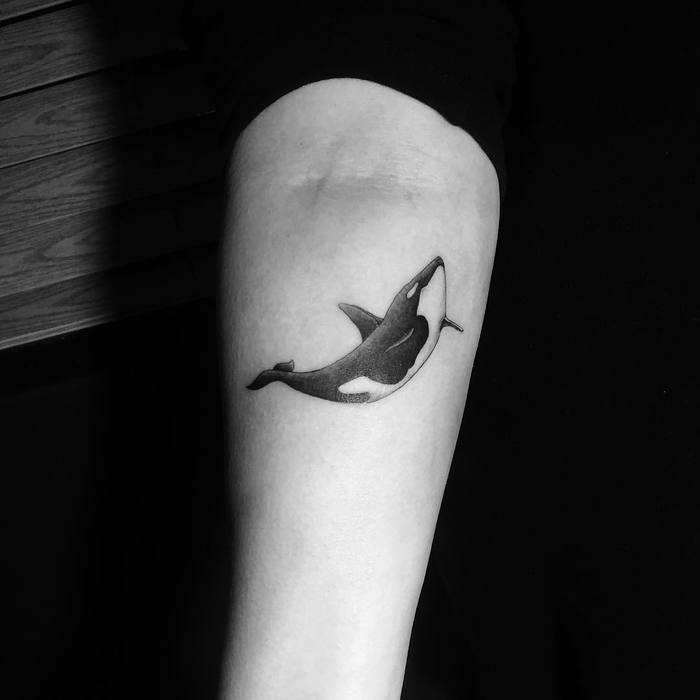 Killer Whale Tattoo by masa_tattooer