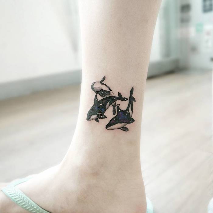 Space Orcas on Ankle by _ch11388
