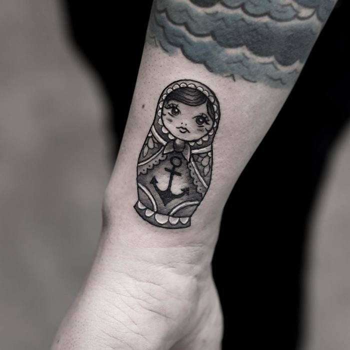Matryoshka Doll Tattoo by joicewang.nyc
