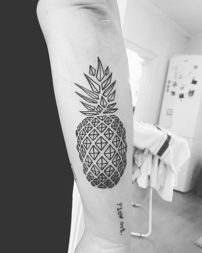 Geometric Pineapple Tattoo by data.pata