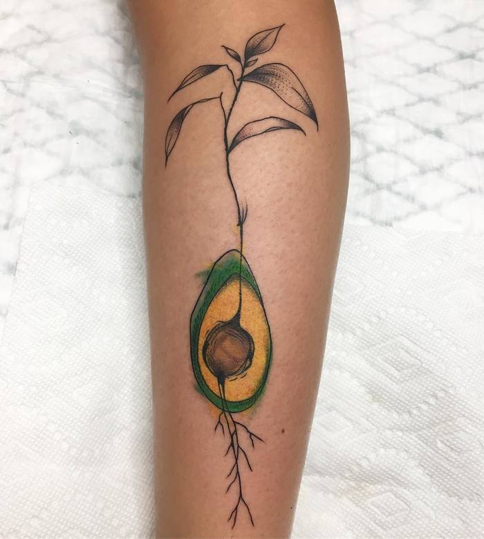 Avocado Tattoo by dellymedina