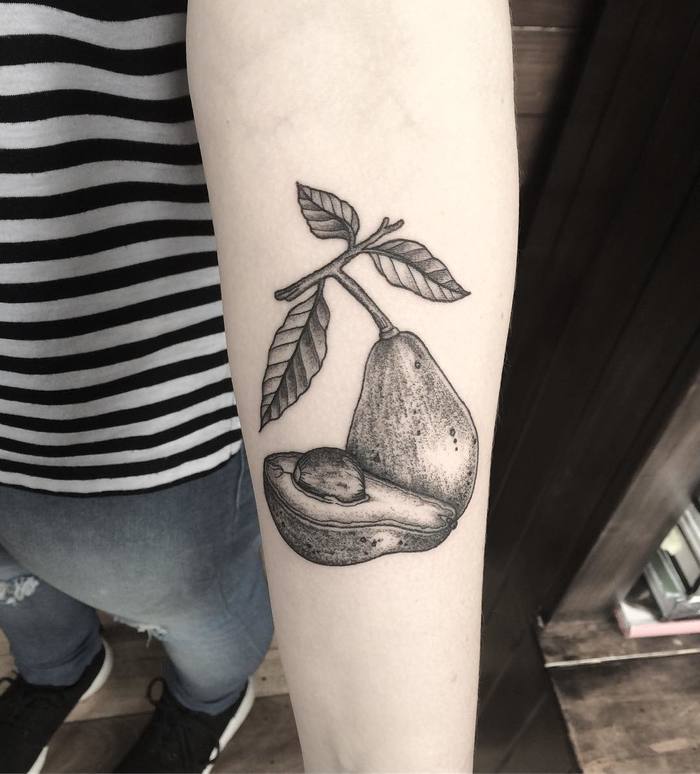 Avocado Tattoo by honeytripper