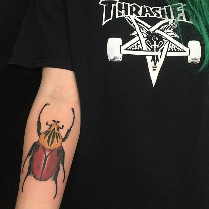 Goliath Beetle Tattoo by brentkye