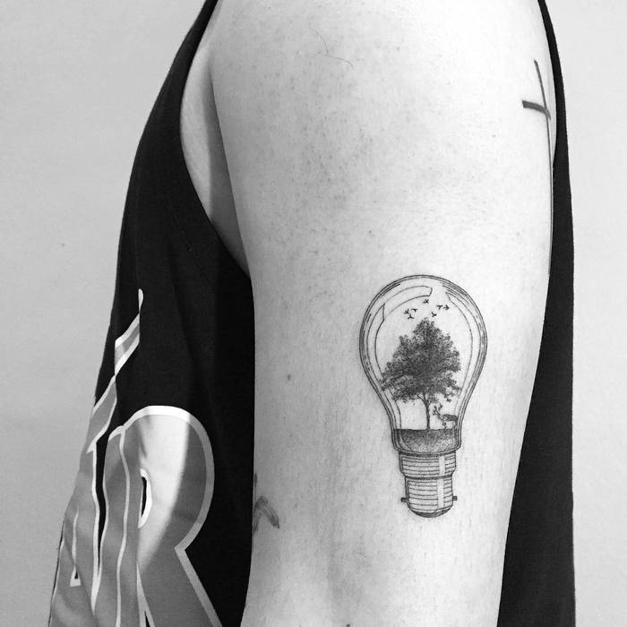 The Meaning Behind The Flower Light Bulb Tattoo  TattoosWin