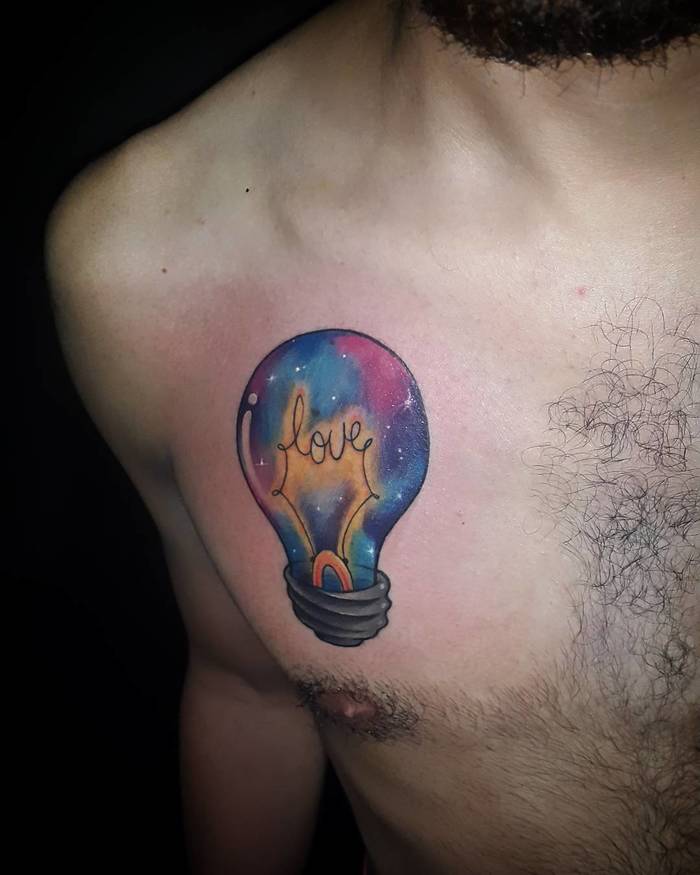 Light Bulb Tattoo by emegarciatatuadora