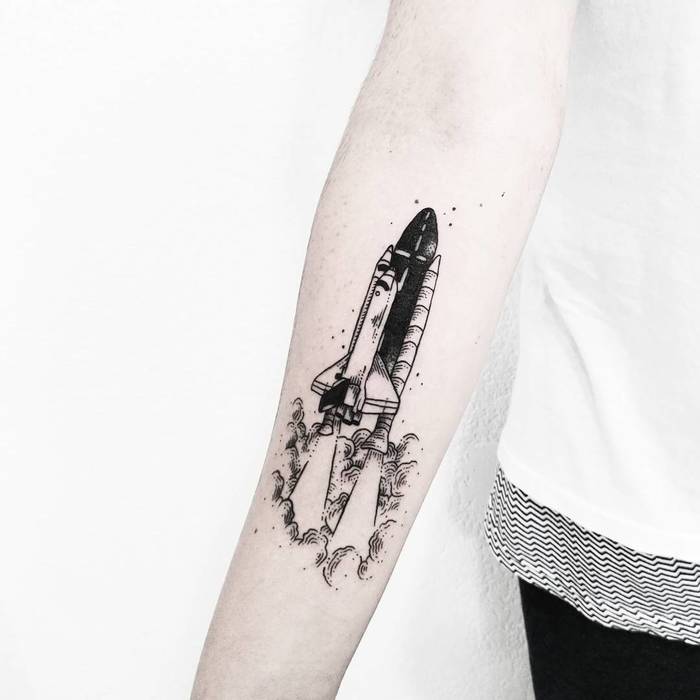 Space Shuttle Tattoo by sollefe