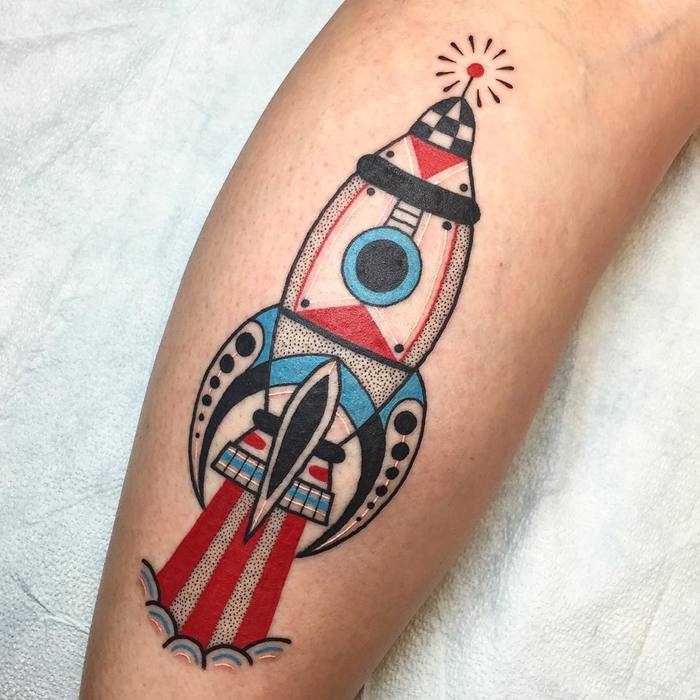 Traditional Rocket Tattoo by winstonthewhale
