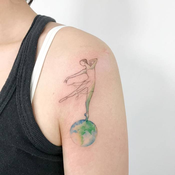 Ballerina Tattoo by tattooist_doy