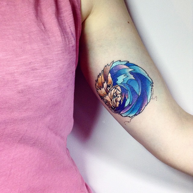 Hedgehog Tattoo by alisa_tesla_art