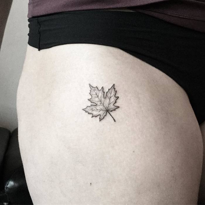 Maple Leaf Tattoo by pokeeeeeeeoh