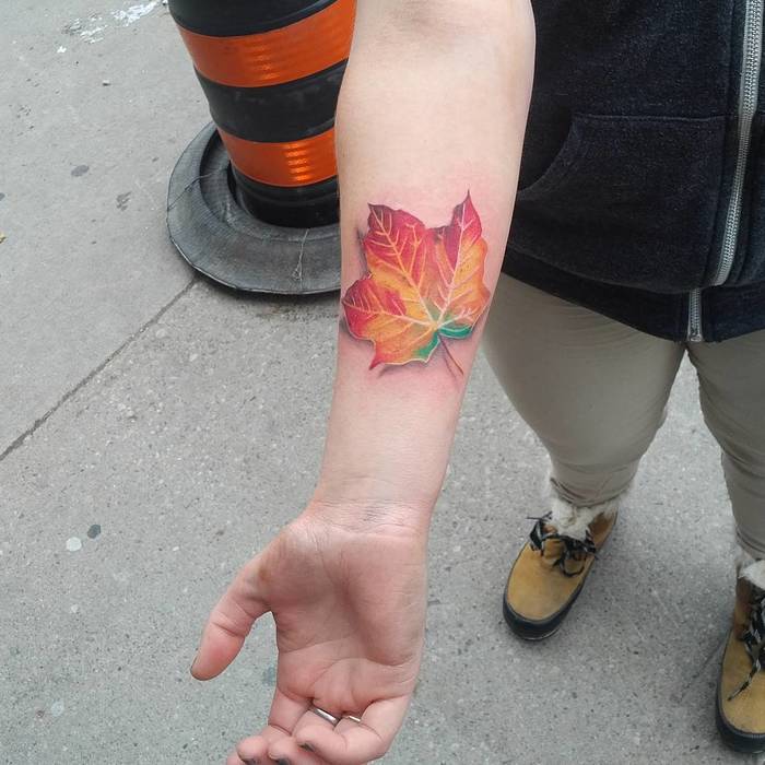 Maple Leaf Tattoo by annafelkatattoo
