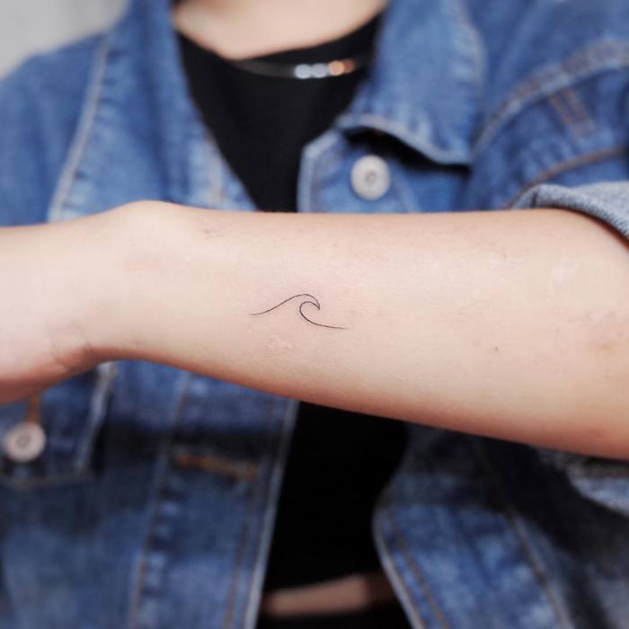 Simple Wave Tattoo by Witty Button